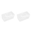Cabilock 2pcs Portable First Aid Box Large Capacity Medicine Storage Organizer with Handle Transparent Design Durable Plastic for Home Travel Camping Emergencies White view 1