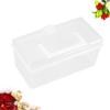 Cabilock 2pcs Portable First Aid Box Large Capacity Medicine Storage Organizer with Handle Transparent Design Durable Plastic for Home Travel Camping Emergencies White view 4