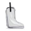 Howdy Boot Bag - Clear See-Thru Waterproof Storage Bag for Cowboy Boots and Tall Riding Boots Travel Accessories Shoe Organizer with Center Divider. Black view 1
