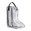 Howdy Boot Bag - Clear See-Thru Waterproof Storage Bag for Cowboy Boots and Tall Riding Boots Travel Accessories Shoe Organizer with Center Divider. Black view 2