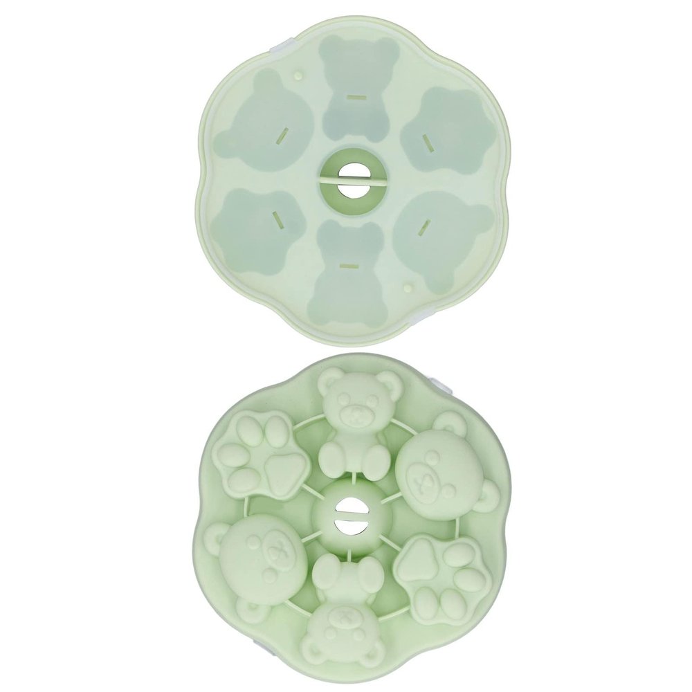 Jelly, Food Grade Silicone, Making Baby Food, ,for Pudding, Cake, Cat Cube Pudding Kitchen with Lid for Home(Green)