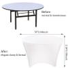 JALANCY 8 Pack 5FT Round Spandex Tablecloth 60 White Round Elastic Table Cover Washable Wrinkle Resistant Fitted Stretch Table Cover for Wedding Party Birthday Banquet Bar Events view 2