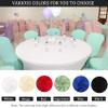 JALANCY 8 Pack 5FT Round Spandex Tablecloth 60 White Round Elastic Table Cover Washable Wrinkle Resistant Fitted Stretch Table Cover for Wedding Party Birthday Banquet Bar Events view 4