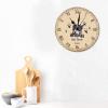 LetusZhogo Cute Dog Bull Terrier Round Wall Clock, Personalized Name Let's Play Silent Non Ticking Oil Painting Home Office School Decorative Clock Art 12 Inch view 2