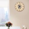 LetusZhogo Cute Dog Bull Terrier Round Wall Clock, Personalized Name Let's Play Silent Non Ticking Oil Painting Home Office School Decorative Clock Art 12 Inch view 3