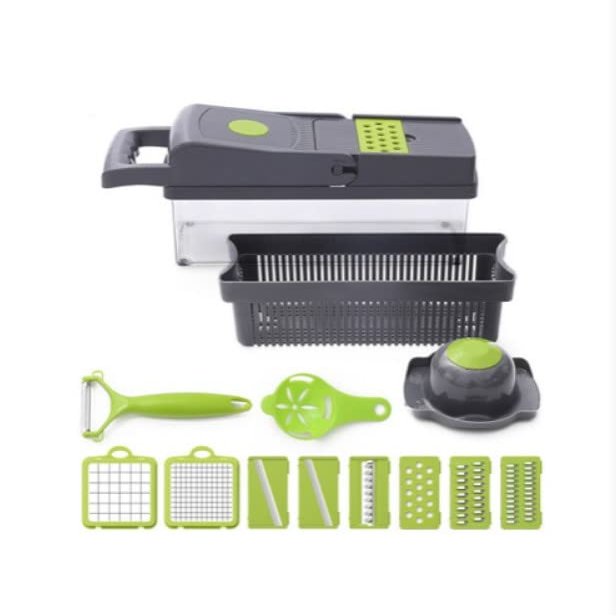 15pcs set Vegetable Chopper ,Mandoline Slicer Onion Chopper Dicer Egg Separator Slicer Vegetable Chopper Cutter Slicer,Food Chopper Dicer Slicer with Container for Kitchen