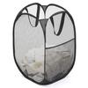 Astro 730-47 Laundry Basket, Black, Foldable, Mesh, Pop-up Laundry Bag, Laundry Basket with Handle view 1