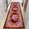 2x2 FT Rug Modern Hallway Rug Non-Skid MatWashable Easy Clean Non-Slip Carpet with Thick Pile, red Ethnic Pattern Design for Home Villa Aisle Decorcan be CutStyle C view 1