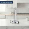 KASUNTO Paper Towel Holder (with Heavy Weighted Base) Steel Paper Holder countertopBlack Paper Towel Holder for Kitchen Countertops, Bars & Dining Tables,Fits Standard & Jumbo Rolls,Chrome view 4