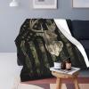 Camo Camouflage Hunting Deer American Flag Soft Warm Full Fleece Throw Blanket Flannel Fuzzy Travel Blankets All-Season Throws for Bed Sofa Women Gifts 50"X60" view 3