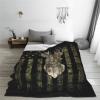 Camo Camouflage Hunting Deer American Flag Soft Warm Full Fleece Throw Blanket Flannel Fuzzy Travel Blankets All-Season Throws for Bed Sofa Women Gifts 50"X60" view 4