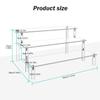 2Pack Acrylic Display Risers,Clear Shelf 3 Tier Cupcake Display Stand Steps for Food Desserts Stand Perfume Organizer Amiibo Funko POP Figures Toys CollectionsSmall Mini Display Stand for Organizer and Decoration(12 x 8 x 6 Inch) view 2
