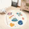 ABREEZE Large Round Kids Play Mat 5.3ft, Faux Wool Kids Play Area Rugs Nursery Door Mat Soft Plush Non-Slip Childrens Carpet for Bedroom Living Room PlayroomSpace view 1