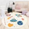 ABREEZE Large Round Kids Play Mat 5.3ft, Faux Wool Kids Play Area Rugs Nursery Door Mat Soft Plush Non-Slip Childrens Carpet for Bedroom Living Room PlayroomSpace view 3