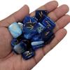 Arts Of India Stones Set | Crystal Viking Alphabet Elder futhark Wicca Norse Divination Gemstones (Blue Onyx) view 2