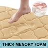 OLANLY Memory Foam Bath Mat Rug 47x24, Ultra Soft and Absorbent Bathroom Rugs, Non-Slip, Comfortable, Machine Washable Bath Carpet for Bathroom Floor, Tub, Shower and Home Decor Accessories, Beige view 3