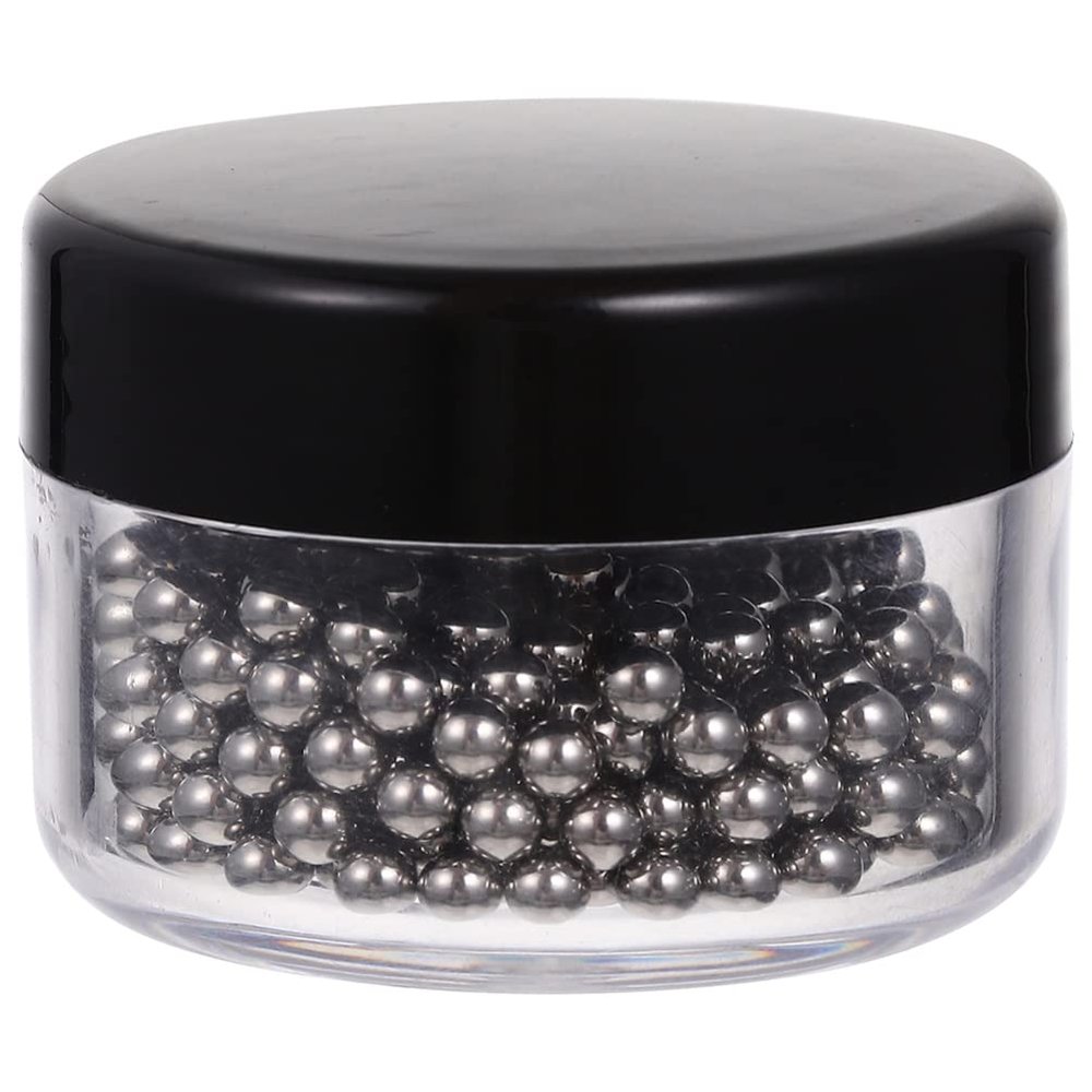 Hemoton 300 Pcs Stainless Steel Cleaning Beads 0.15 Inch for Wine Decanter Carafe Vase Bottle Glass Cleaner Steel Balls for Kitchen Household Use