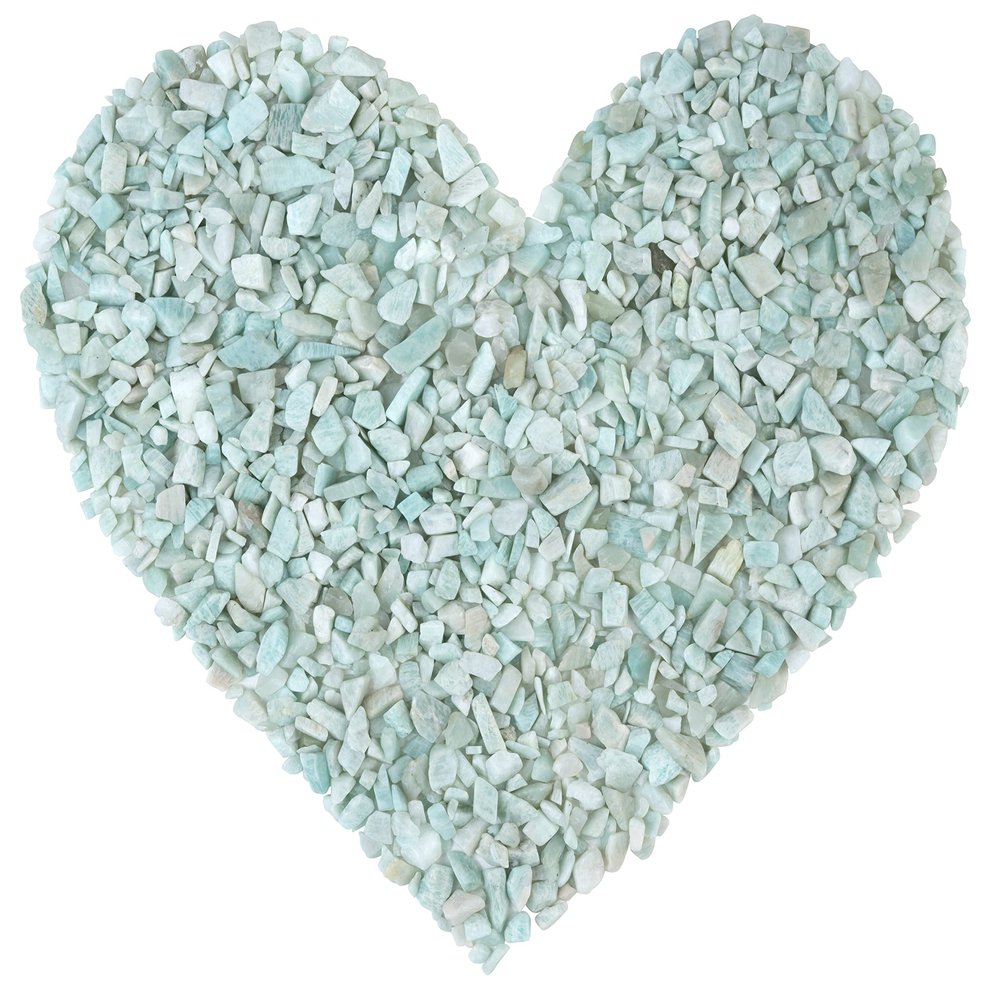 Crocon 1/2 LB Crushed Amazonite Chips Bulk Stone 1100+ Carats Natural Quartz Pieces Irregular Shape Gemstone Tumbling Cabbing Gem Mining Chakra Balancing Reiki and Crystal Healing Home Office Dcor