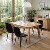CangLong Black Dining Chairs Set of 2 , PU Leather Modern Armless Kitchen Dining Room Chairs , Upholstered Accent Side Chairs with Metal Legs for Kitchen & Living Room view 2