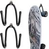 RUZUO Upgraded Skateboard Wall Mount Skateboard Hanger, Skateboard and Longboard Wall Rack, Skate Board Holders-Lengthen (2) view 1