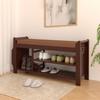 NURTUDIS Shoe Rack Bench,Bamboo Shoe Storage Stool with Removable Cushion, 2-Tier Entryway Shoe Storage Organizer Shelf with Side Drawer and Book/Umbrella Basket for Living Room, Bedroom(Large) view 1