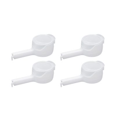 Sscon Bag Clip with Pour Spout,4 Pcs White Food Storage Sealing Clips