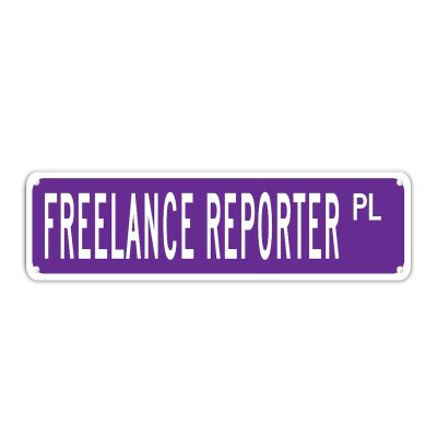 Professional Sign Freelance Reporter Sign Freelance Reporter Gift Quality Metal Sign Funny Wall Decor Art Home Decor Wall Plaque for Home Front Door Porch Office Decoration 3x12in