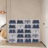 LOYALHEARTDY 20 PCS Shoe Storage Boxes Clamshell Clear Shoe Boxes Stackable Plastic Shoe Boxes with Lids Home Shoe Organizer For Sneaker Storage Foldable Shoe Sneaker Containers Easy Assembly view 2