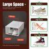 LOYALHEARTDY 20 PCS Shoe Storage Boxes Clamshell Clear Shoe Boxes Stackable Plastic Shoe Boxes with Lids Home Shoe Organizer For Sneaker Storage Foldable Shoe Sneaker Containers Easy Assembly view 4