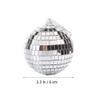 Kisangel 18pcs Silver Mirror Disco Ornaments Reflective Hanging Decorations for Xmas Tree Parties Birthdays and Celebrations Create Festive Atmosphere Shiny view 2