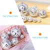 Kisangel 18pcs Silver Mirror Disco Ornaments Reflective Hanging Decorations for Xmas Tree Parties Birthdays and Celebrations Create Festive Atmosphere Shiny view 3
