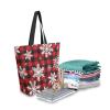 ALAZA Christmas Snowflake Buffalo Plaid Canvas Tote Bag Large Women Casual Shoulder Bag Handbag,Shopping Grocery Cotton Bag Reusable,Multipurpose,Heavy Duty For Outdoors Weekender Travel view 4
