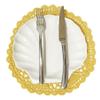 BIBITIME 11 inches to 12 inches Round Lace Placemats Table Doilies Round Handmade Crochet Doily Kitchen Cup Mug Mats for Mother's Day Anniversary,Yellow,1 PC view 4