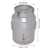 304 Stainless Steel Milk Can 28 Liter Milk Bucket Wine Pail Bucket 7.4 Gallon Milk Can Tote Jug with Faucet & Sealed Lid Heavy Duty view 2