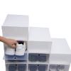 LOYALHEARTDY 24 PCS Modern White Rectangular Plastic Shoe Boxes with Lids, Transparent, Stackable, Foldable, Shatterproof, Airtight, 13" x 9.05" x 5.51" view 4