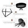 GANAZONO Geometric Iron Candle Holder Candlestick Chic Design for Home Decor Weddings and Centerpieces Base view 3