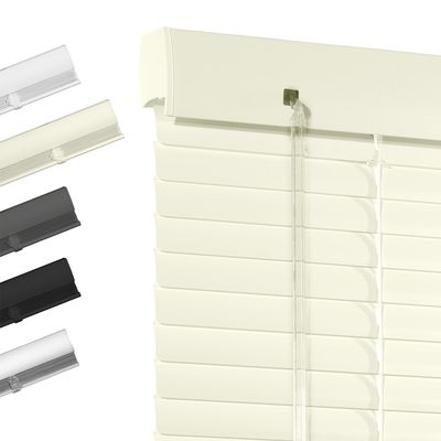 Boolegon Cordless Aluminum Blinds 1 Inch Light Filtering Horizontal Blinds Anti-UV Waterproof Metal Mini Blind for Office Home, Beige, 40" W x 48" H