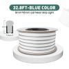 GZBtech Flexible LED Neon Rope Lights 33FT,AC 110-120V Waterproof Strip Light, 120 LEDs/M Cuttable Connectable Neon Lighting for Indoor Outdoor Home Decor/Commercial Building Use-Blue 10M, ETL Listed view 2