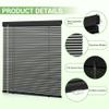 Boolegon Cordless Aluminum Blinds 1 Inch Light Filtering Horizontal Blinds Anti-UV Waterproof Metal Mini Blind for Office Home, Black, 23" W x 72" H view 2