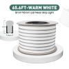 GZBtech Flexible LED Neon Rope Lights 66FT,AC 110-120V Waterproof Strip Light, 120 LEDs/M Cuttable Connectable Neon Lighting for Indoor Outdoor Home Decor/Commercial Use-Warm White 20M, ETL Listed view 2