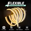 GZBtech Flexible LED Neon Rope Lights 66FT,AC 110-120V Waterproof Strip Light, 120 LEDs/M Cuttable Connectable Neon Lighting for Indoor Outdoor Home Decor/Commercial Use-Warm White 20M, ETL Listed view 3