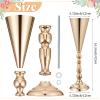 Amylove 10 Pcs Wedding Centerpieces Tall Vases - 21.7 Inch Gold Crystal Geometric Flower Stand, Elegant Table Decor for Wedding Reception, Party, Banquet, Hotel Decorations (16.5 Inch,Classic) view 2