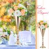 Amylove 10 Pcs Wedding Centerpieces Tall Vases - 21.7 Inch Gold Crystal Geometric Flower Stand, Elegant Table Decor for Wedding Reception, Party, Banquet, Hotel Decorations (16.5 Inch,Classic) view 3