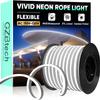 GZBtech Flexible LED Neon Rope Lights 100FT,AC 110-120V Waterproof Strip Light, 120 LEDs/M Cuttable Connectable Neon Lighting for Indoor Outdoor Home Decor/Commercial Use-Cold White 30M, ETL Listed view 1
