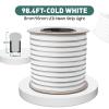 GZBtech Flexible LED Neon Rope Lights 100FT,AC 110-120V Waterproof Strip Light, 120 LEDs/M Cuttable Connectable Neon Lighting for Indoor Outdoor Home Decor/Commercial Use-Cold White 30M, ETL Listed view 2