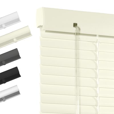 Boolegon Cordless Aluminum Blinds 1 Inch Light Filtering Horizontal Blinds Anti-UV Waterproof Metal Mini Blind for Office Home, Beige, 52" W x 39" H
