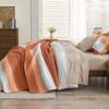 Andency Orange Quilt King(106x96Inch), 3 Pieces (1 Striped Quilt and 2 Pillowcases) Patchwork Striped Bedspread Coverlet Set, Soft Lightweight All Season Quilted Bedding Set view 2