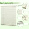 Boolegon Cordless Aluminum Blinds 1 Inch Light Filtering Horizontal Blinds Anti-UV Waterproof Metal Mini Blind for Office Home, Beige, 55" W x 39" H view 2