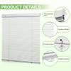 Boolegon Cordless Aluminum Blinds 1 Inch Light Filtering Horizontal Blinds Anti-UV Waterproof Metal Mini Blind for Office Home, White, 32" W x 48" H view 2