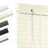 Boolegon Cordless Aluminum Blinds 1 Inch Light Filtering Horizontal Blinds Anti-UV Waterproof Metal Mini Blind for Office Home, Beige, 58" W x 39" H view 1